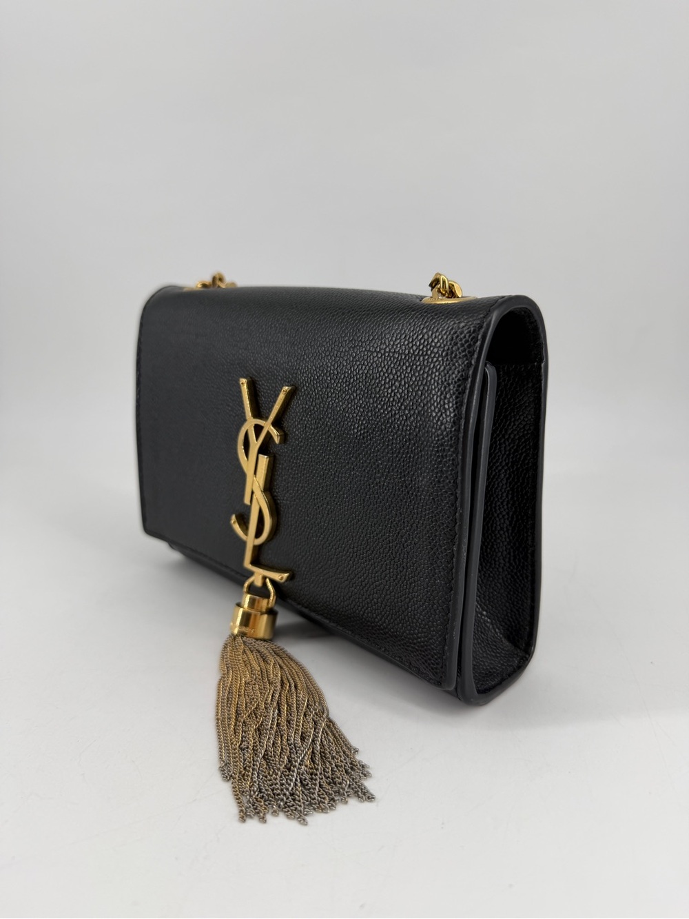 Saint Laurent Kate Monogramme Black with Gold Tassel Bag - Picture 5 of 14